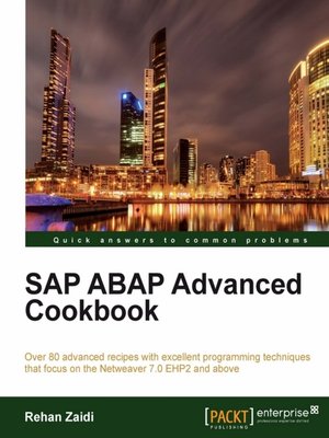 cover image of SAP ABAP Advanced Cookbook